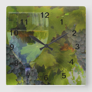 Horloge Carrée Amateur De Vins