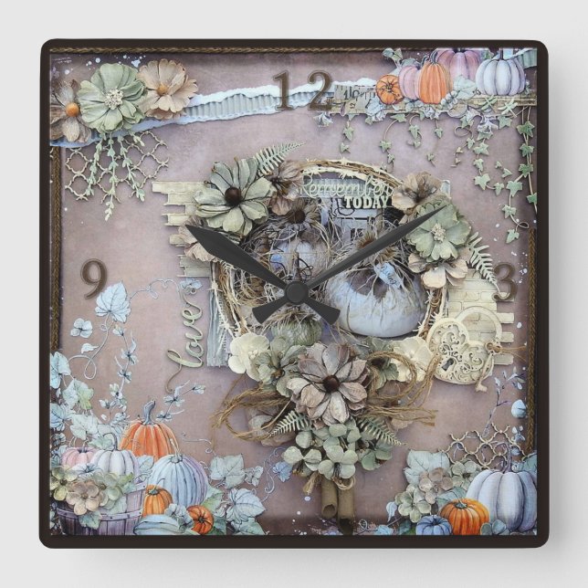 Horloge Carrée Amour vintage (Recto)