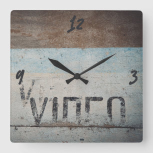 Horloge Carrée Amoureux de cinéma cinéphile de style loft urbain