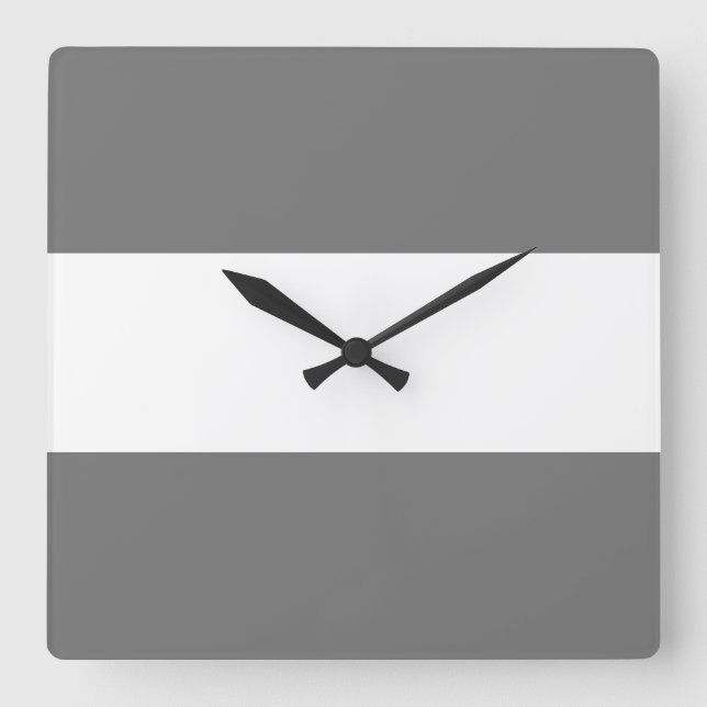 Horloge Carrée Amusement Professionnel Gris Moderne Gris Blanc La (Recto)