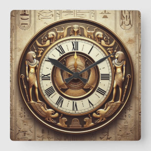 Horloge Carrée Ancien Arrière - plan égyptien 01