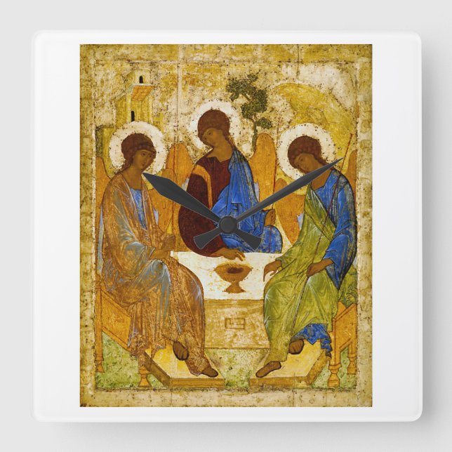 Horloge Carrée Andrei Rublev, "Sainte Trinité" (Recto)