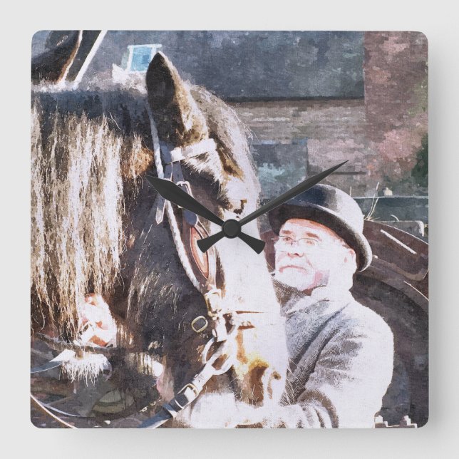 HORLOGE CARRÉE ANGLETERRE VICTORIENNE (Recto)