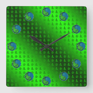 Horloge Carrée Année de la Chèvre d'Eau
