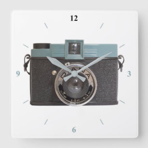 Horloge Carrée Appareil-photo de Diana