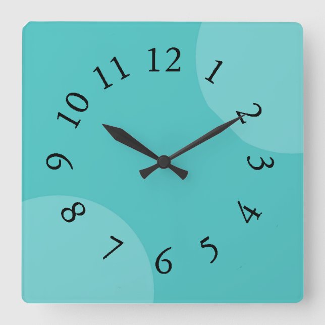 Horloge Carrée Aqua Dazzle Mod-Horloges (Recto)