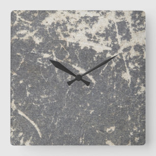 Horloge Carrée Ardoise, Pierre, Granite