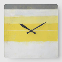 Art Abstrait "citrique" gris et jaune