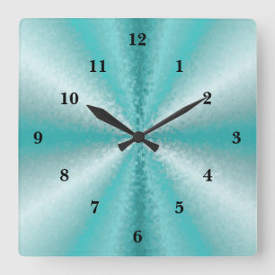 Horloge Carrée Art arc-en-ciel 3D