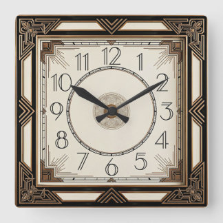 Horloge Carrée Art Deco