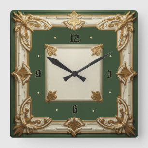 Horloge Carrée Art Déco