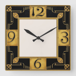 Horloge Carrée Art Déco