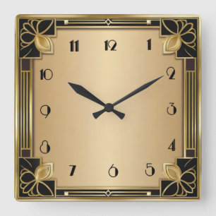 Horloge Carrée Art Déco