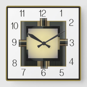 Horloge Carrée Art Déco