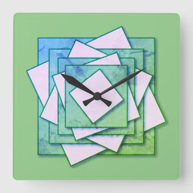 Horloge Carrée Art déco (Recto)