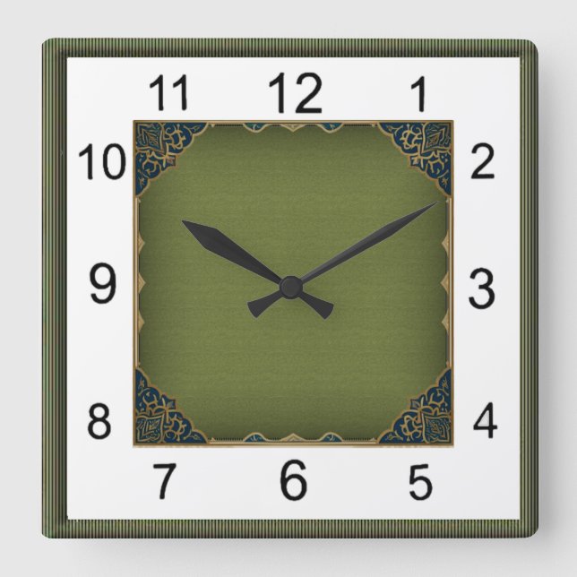Horloge Carrée Art Déco (Recto)