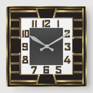 Horloge Carrée Art Déco