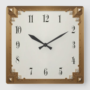 Horloge Carrée Art Déco
