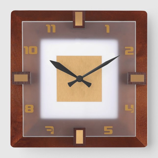 Horloge Carrée Art déco (Recto)