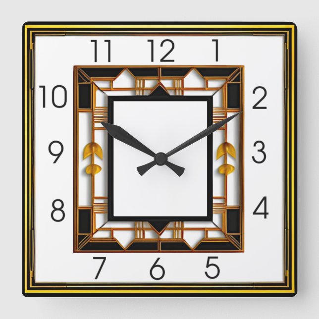 Horloge Carrée Art déco (Recto)