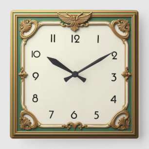 Horloge Carrée Art Déco