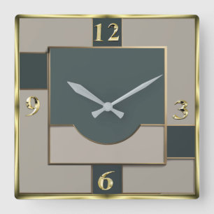 Horloge Carrée Art déco
