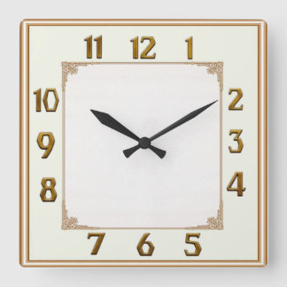 Horloge Carrée Art Déco