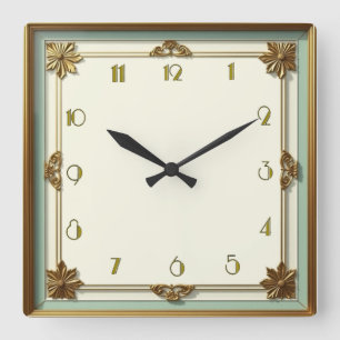 Horloge Carrée Art Déco