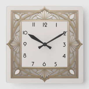 Horloge Carrée Art déco