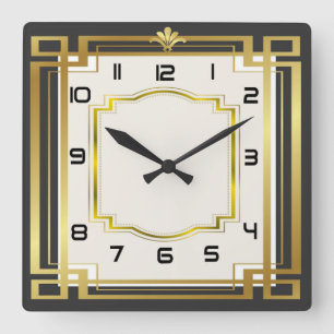 Horloge Carrée Art déco