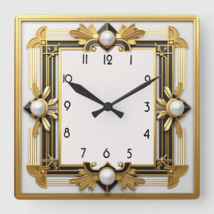 Horloge Carrée Art déco