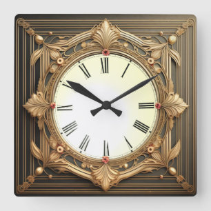 Horloge Carrée Art déco