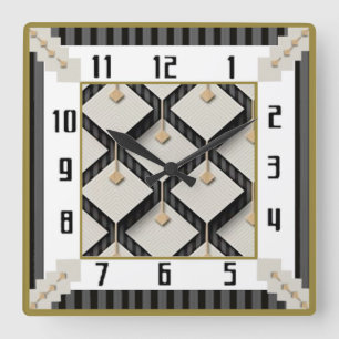 Horloge Carrée Art Déco