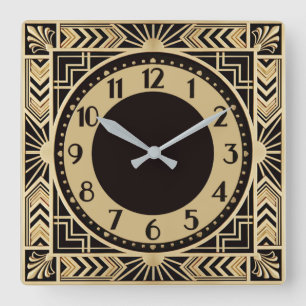 Horloge Carrée Art Déco
