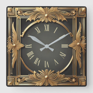 Horloge Carrée Art Déco