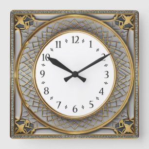 Horloge Carrée Art Déco