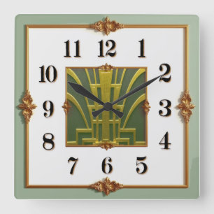 Horloge Carrée Art Déco