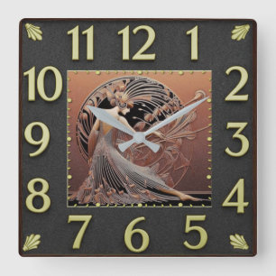 Horloge Carrée Art Déco