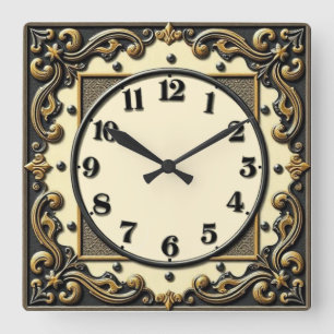 Horloge Carrée Art Déco