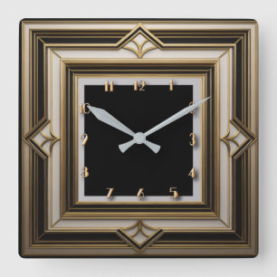 Horloge Carrée Art Déco