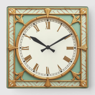 Horloge Carrée Art Déco