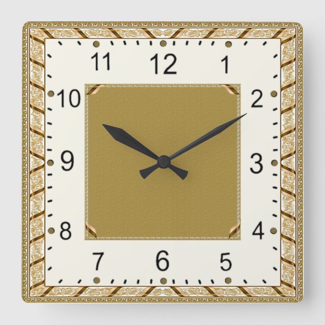 Horloge Carrée Art Déco (Recto)