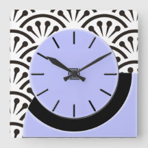 Art Déco Cut-A-Way Periwinkle et Black