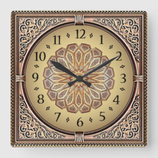 Horloge Carrée Art Deco Elegant