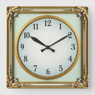 Horloge Carrée Art Deco Elegant