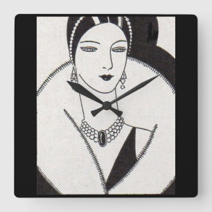Horloge Carrée Art déco féminin en 1928