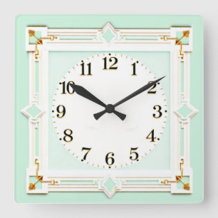 Horloge Carrée Art Déco Mint