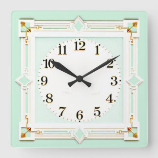Horloge Carrée Art Déco Mint