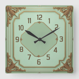 Horloge Carrée Art Déco Mint