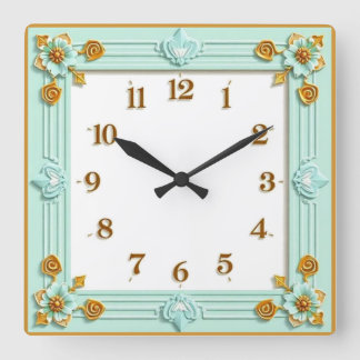Horloge Carrée Art Déco Mint